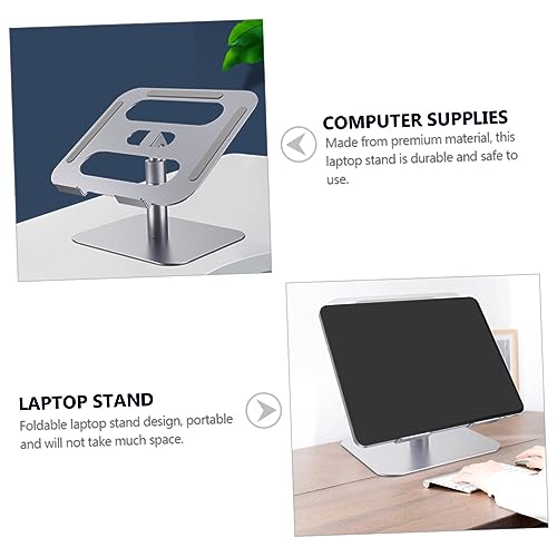 Soporte portátil para laptop ajustable color plata miniatura 3