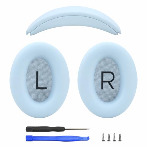 Earpads and Headband Cover Ear Muffs for Bose QC35 QC45 Headphones Accessories with Protein Leather& Memory Foam (Sky Blue) miniatura 1