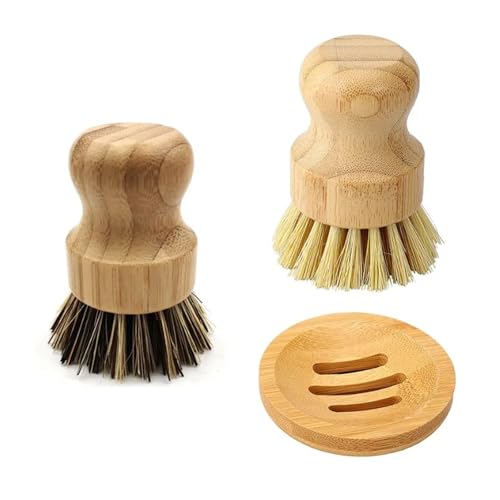 Cepillo de madera for fregar platos de cocina con bandeja de secado, acabado color 02 3