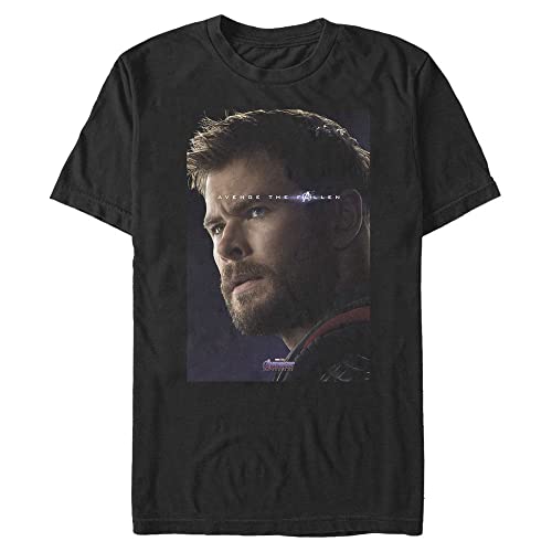 T-shirt Marvel Thor Avenge pour homme en coton noir coupe standard