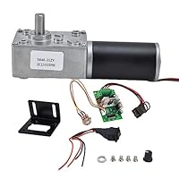 12V 130RPM DC Schneckengetriebemotor mit Gouverneur 22kg.cm 31mm Hohe Torsion Selbsthemmende Motor Reversed Mini Turbine Getriebemotor für DIY Roboter Drehtisch Türschloss Vorhang Maschine