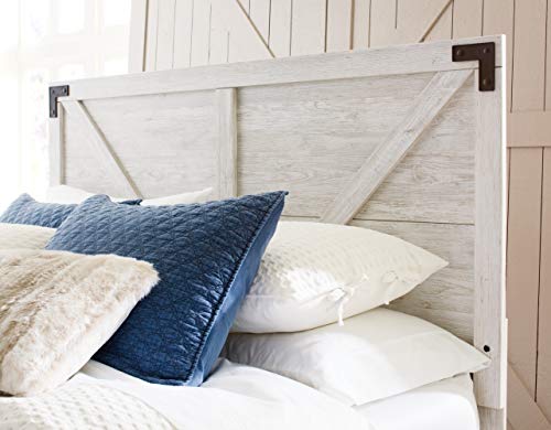 Signature Design By Ashley Shawburn Modern Farmhouse Headboard, Full, Whitewash #TOP2