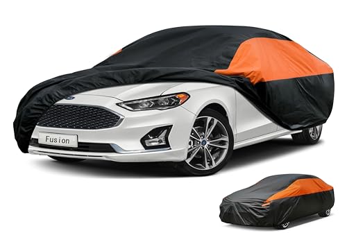 Image of GUNHYI Ford Car Cover Custom Fit Ford Fusion Waterproof All Weather for Automobiles, Lightweight Full Exterior Cover Outdoor Sun UV Rain Dust Snow Wind Protection.