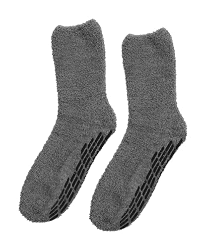 Image of Silverts Unisex Adaptive Clothing Non Slip Grip Socks, Assisted Dressing Hospital Slipper Socks for Elderly & Nursing Home
