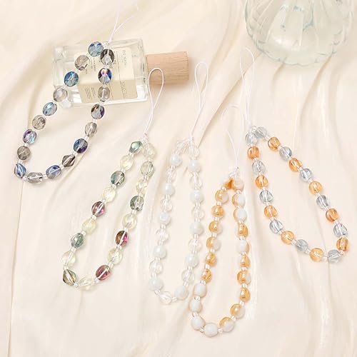 Staqlo Crystal Beads Phone Charm, Cute Beaded MobilePhone Strap, Short CellPhone Chain, Elegant Phone Pendant, Keychain for Camera Strap, Purse and Bag Accessories xsj-1