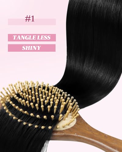 Image of YoungSee Micro Loop Hair Extensions Real Human Hair Black Microloop Hair Extensions Human Hair Jet Black Bead Hair Extension 20 Inch 50s 57g Micro Ring Hair Extension Long Straight Hair