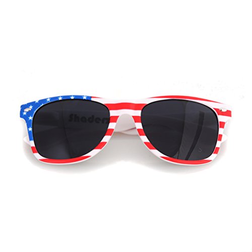 Classic Eyewear Retro 80's American USA Flag 4th of July Frame Sunglasses4