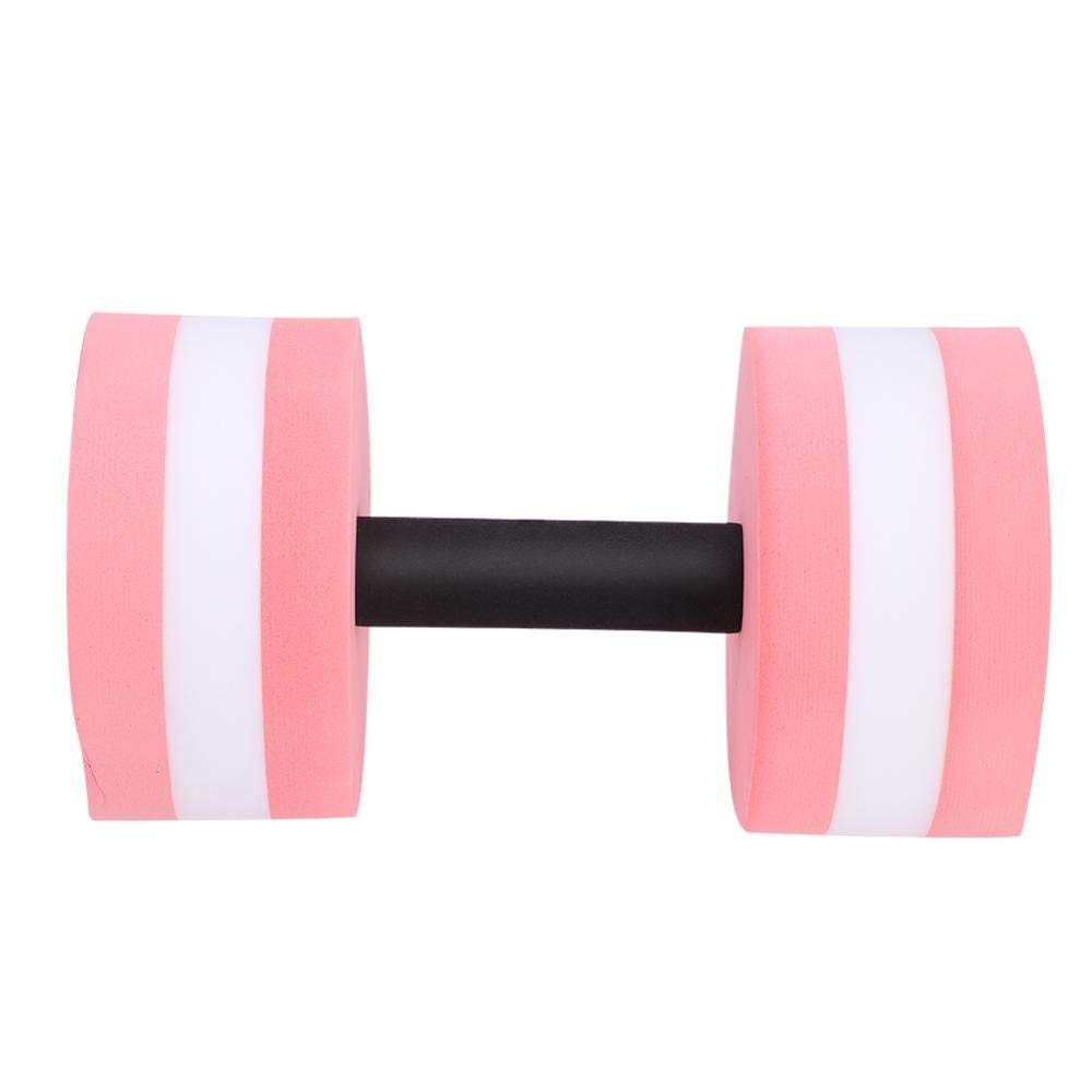 Hantle fitness, 1 para piankowe wytrzymałe hantle basen sztanga pływak aqua ćwiczenia sprzęt do aerobiku w wodzie kulturystyka trening fitness joga (różowy)