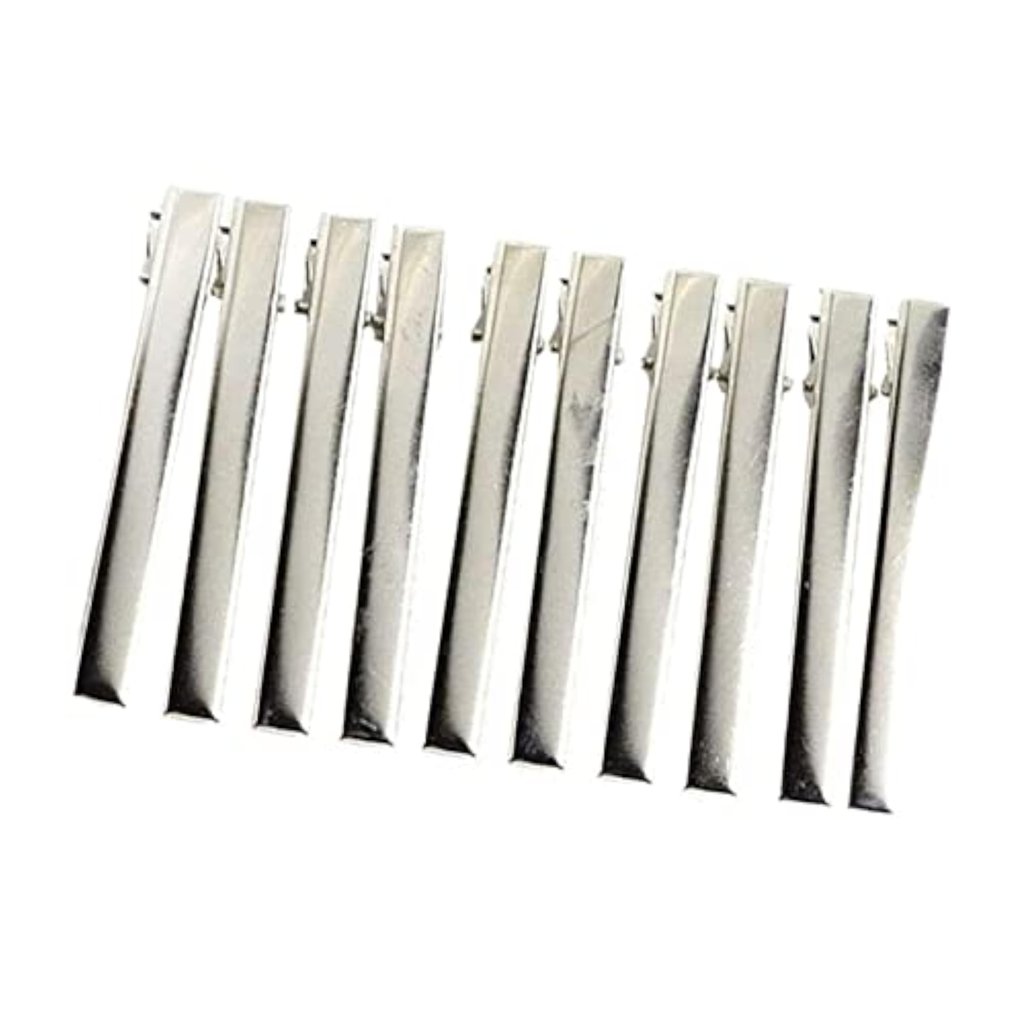 6x10 Silver Single Prong Alligator Hair Bow Clips Bulk
