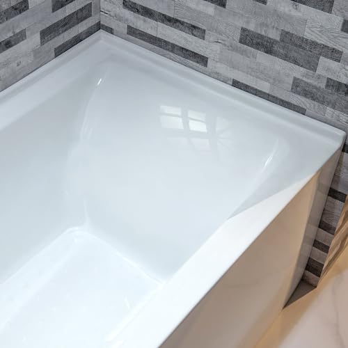 Woodbridge LB428-L-B/N 60 Inch Acrylic Rectangular Alcove Soaking Bathtub In White thumb #9