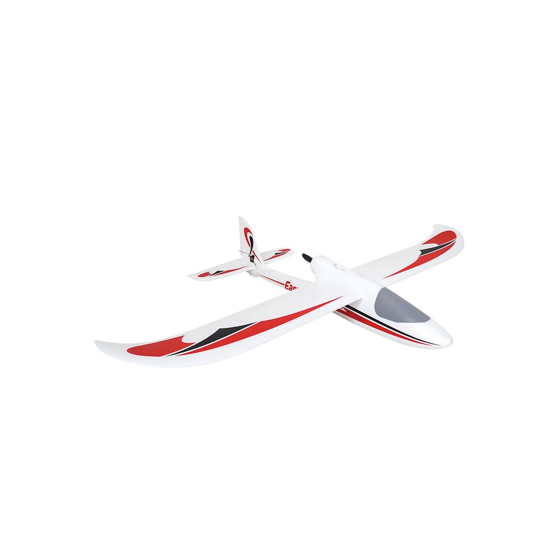 Cubertime 1280mm RC Glider RTF RC Airplane 4CH Pusher Propeller EPP Foam Plane V2 Brushless Motor Complete Set with Battery & Remote for Model Aviation Fans (No Reflex/RTF Version)