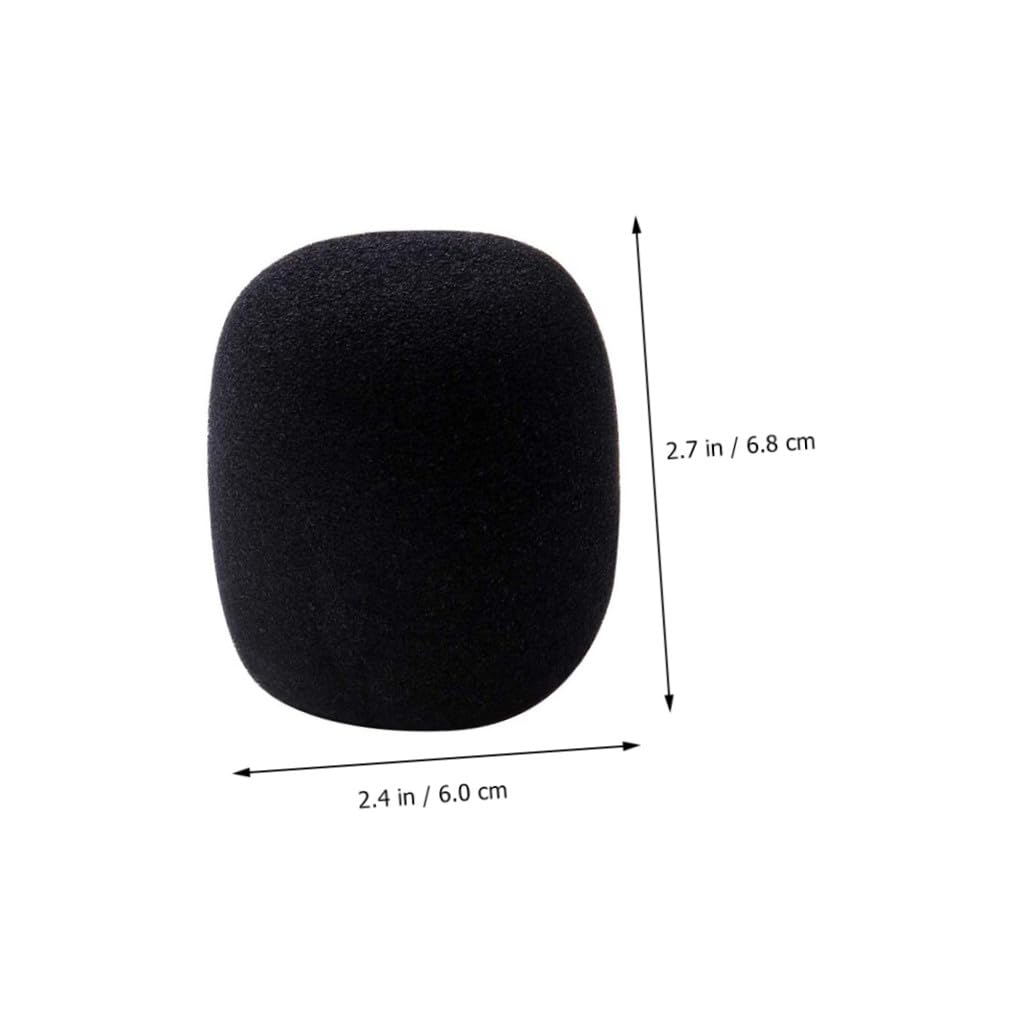 Abaodam Bonnette de Micro en Eva Noir Matériau Respirant Ensemble de 9 Housse de Microphone Anti-bruit et Anti-poussière pour Performance Scénique et Karaoké
