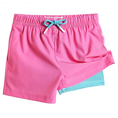 Image of maamgic Boys Swim Trunks with Compression Liner Toddler Stretch Swim Shorts