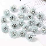 NbgrvB Testa di fiore in filato artificiale, decorazione per la casa, arco nuziale, mazzi e ghirlande, fiori artificiali da parete per soggiorno, camera da letto, ufficio, decorazione grigio chiaro