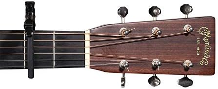 DAddario Guitar Capo  NS Artist - For 6-String Electric and Acoustic Guitars - Single Hand Use  Integrated Pick Holder -Black