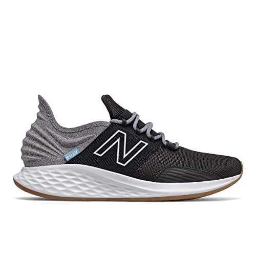 New Balance Men's Fresh Foam Roav V1 Sneaker, Black/Light Aluminum, 14 M US