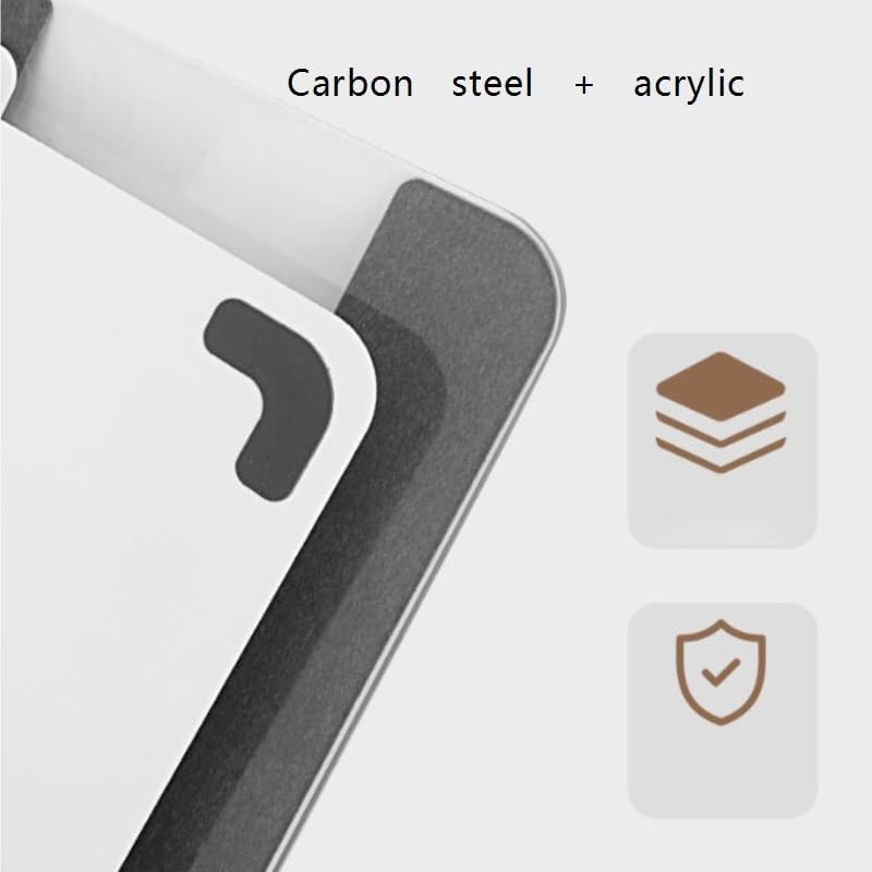 White 180° Rotation Book Stand Acrylic Reading Rack Carbon Steel Holder