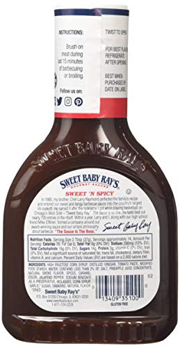 Sweet Baby Rays Barbecue Sauce, Sweet N Spicy, 18 Oz #TOP2