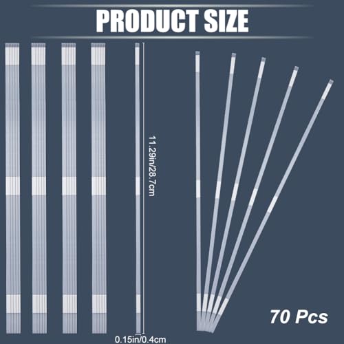 Image of CRASPIRE 70Pcs Wide Thermal Glue Strips for Books Repair Bookbinding Mesh Backing EVA Hot Melt Adhesive Three Point Positioning Office Documents Paper Paperback for Pictures Crafts Albums