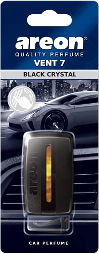 Image of AREON Black Crystal Scent Vent 7 Car Perfume Liquid|Fruity & Sweet Perfume Fragrances|Light, Fresh Scent and Deodorizing Properties (Pack of 2)