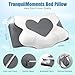 TranquilMoments Cervical Neck Pillow for Sleeping, Memory Foam Pillow for Neck Support, Ergonomic Pillow for Pain Relief, Contour Bed Pillow for Side Back Stomach Sleepers, Grey, Queen Size