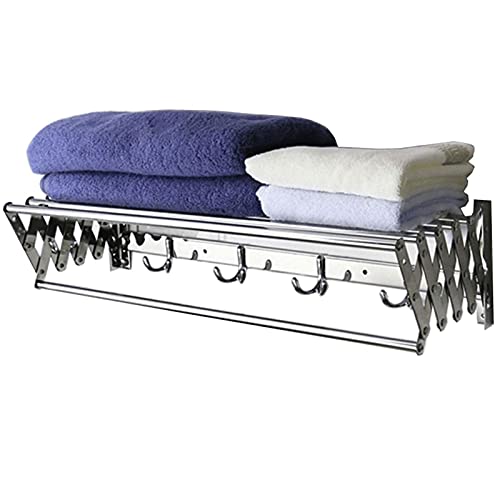 Ropa plegable Estante seco de secado Medina Mundial Plegable Ratadio Ratry Secado- Ropa de ropa Pela de aire expandible Ng Ratch- Ropa Hanger Batinero de aire expandible colgando en el baño, Balcón