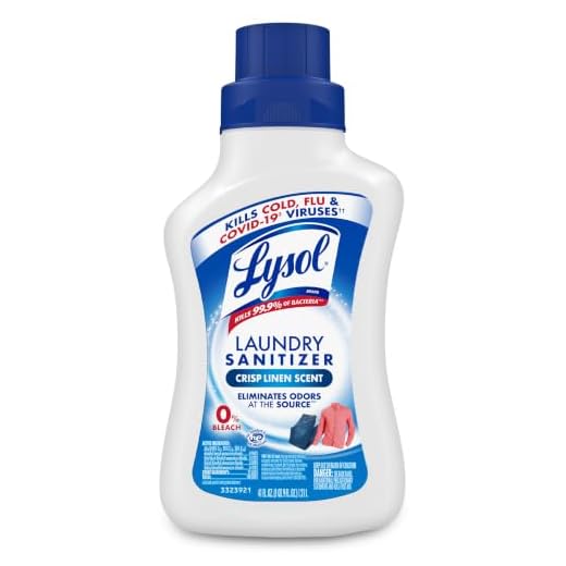 Lysol Laundry Sanitizer Additive, Sanitizing Liquid for Clothes and Linens, Eliminates Odor Causing Bacteria, Crisp Linen, 41oz
