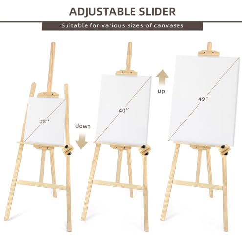 Image of Buzz Cool Wooden Easel Stand | 5 Feet Canvas Painting Stand for Artists | Easel Stand for Painting, Decoration and Display | Photo Sun Board Standee (150 cm)