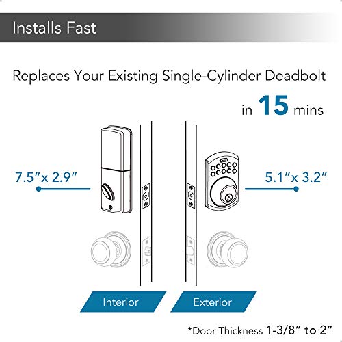 Reagle Smart Lock, Bluetooth Keypad Deadbolt, Apple HomeKit Certified, Works with Siri, iOS and Android - Dark Bronze