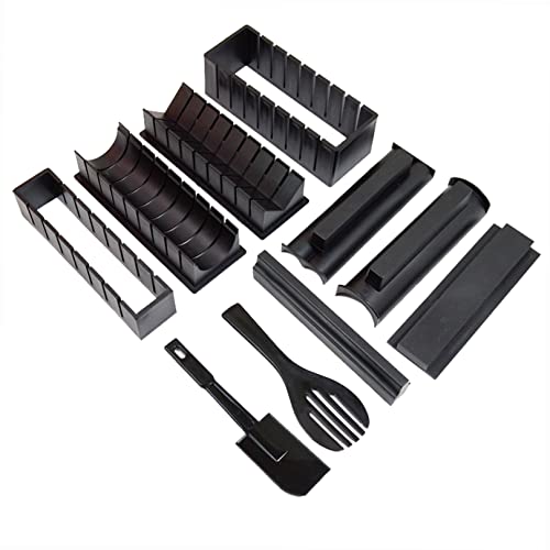 Ailgely Sushi maker kit de fabrication de sushis,10 pcs moules à sushi,DIY sushi mold ,facile, antiadhésive, pour les débutants Cover
