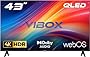 VIBOX UHD 4K 43 Pouces QLED Smart TV | WebOS | HDR10 | 3X HDMI, 2X USB | Dolby Audio| Compatible Fixation Murale | Télécommande gestuelle avec Commandes de Streaming