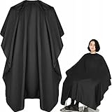 schneideumhang barber Vielseitigkeit- Der Friseurumhang hat die Maße: 140x90cm, das ist die richtige Größe für die meisten Kunden. Die Länge und Breite dieser Schürze ermöglicht es uns, sie für verschiedene Kunden zu verwenden, sei es für Erwachsene, Kinder, kleine Menschen, große Menschen oder Menschen mit größeren Größen. Dieser Friseurumhang kann auch beim Schneiden von Kinderhaaren verwendet werden. Der Friseurumhang ist sowohl im Friseursalon als auch beim Haareschneiden zu Hause geeignet.
