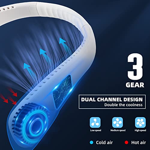 Kakashi Portable Neck Fan Rechargeable-6000Mah Bladeless Operated Wearable Personal Fan, 360°Cooling Leafless Usb Fan With 3 Speeds, 10H+ Working Hanging Around Neck Fans For Travel Outdoor #TOP3