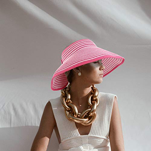 BESPORTBLE 2Pcs Palha Pala de Sol Chapéus de Palha de Aba Larga Floppy Hat Dobrável Chapéu Do Verão