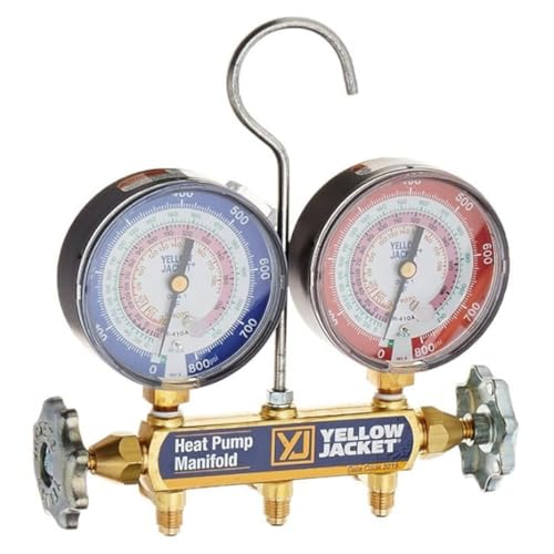 Manifold para bomba de calor Yellow Jacket 42044 con manómetro de 3-1/8" (Pack de 2 piezas) miniatura 1