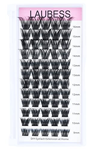 Image of Cluster Lashes Mixed Length Individual Lashes D Curly Lash Clusters Volume Eyelash Clusters DIY Lash Extension Kit Fluffy Cluster Eyelash Extensions (02-0.07D, 9-16mm)