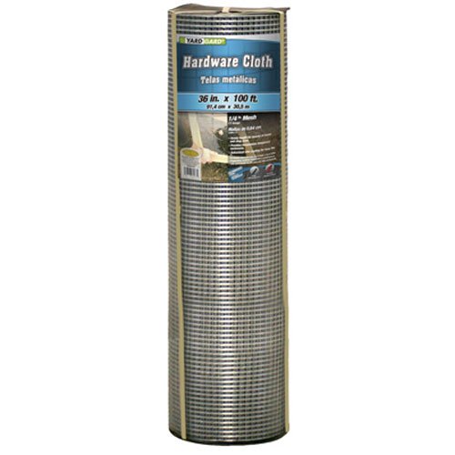 YardGard Hardware Cloth 1/4 Inch Mesh 36 Inch X 100 Foot 23 Gauge Galvanized Steel Wire Fence Ideal for Garden Fence, Cage Fence, Chicken Wire Fencing