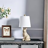 Crestview Collection 19" H Light Brown Resin Rabbit Table Lamp with Shade