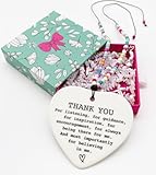 Susie Arts Ceramic Ornament Heart Keepsake Porcelain Appreciation Positivity Affirmation Motivational Memorial Quote Friends Family Thank You for Believing in Me A001