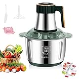 Accessoires complets: hachoir à viande électrique 1 *, 6 lames, tapis en caoutchouc antidérapant, bol inclus - bol en acier inoxydable 304 pour la viande moulue, capacité du bol pour 5L de nourriture.