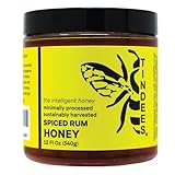 TINDEE'S Spiced Rum Honey - Raw and Unfiltered - 12.6oz Squeeze Bottle. Fresh from the Beekeeper