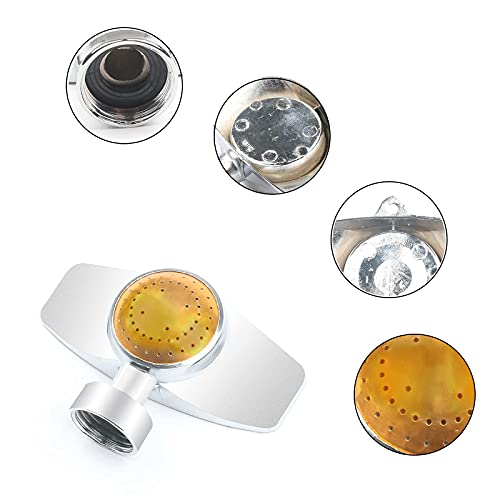 Metal Circular Spot Sprinkler, Uranshin 360 Degree Sprinkler Head for Hose, Small Garden Sprinklers up to 30ft Coverage Area, Lawn Sprinklers for Small Area Yard Garden Watering