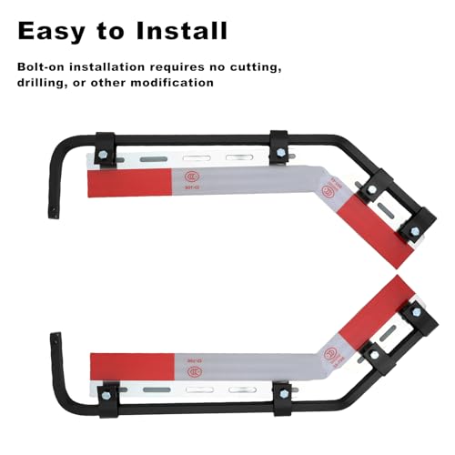Image of 2Pcs Angle Down Bar Mud Flap Hangers Bracket 28 inch with Mounting Kit for Heavy Duty Semi Truck Square Spring Steel Arm with Mud Flap Reflector Plates