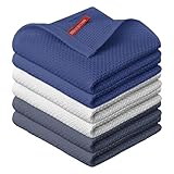 Photo Gallery artoid mode waffle colore misto (blu scuro+grigio chiaro+grigio scuro), 100% cotone, set da 6 pezzi, 30 x 30 cm, lavabili e assorbenti Photo Gallery artoid mode waffle colore misto (blu scuro+grigio chiaro+grigio scuro), 100% cotone, set da 6 pezzi, 30 x 30 cm, lavabili e assorbenti