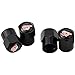XDG 4pcs ST Logo Car Tire Valve Stem Caps Metal Chrome Dustproof Covers for ST Motors Fiesta Focus Fusion Mustang Taurus Ecosport Escape Edge Flex Explorer Expedition Ranger Transit F150 (Black)