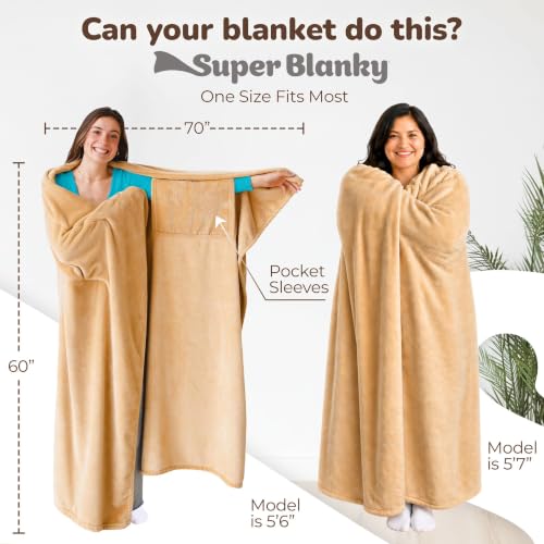Image of Super Blanky Wearable Blankets for Women & Men, Graduation Day Gift for Her, Cozy Gifts for Women, Wife Birthday Gifts Ideas