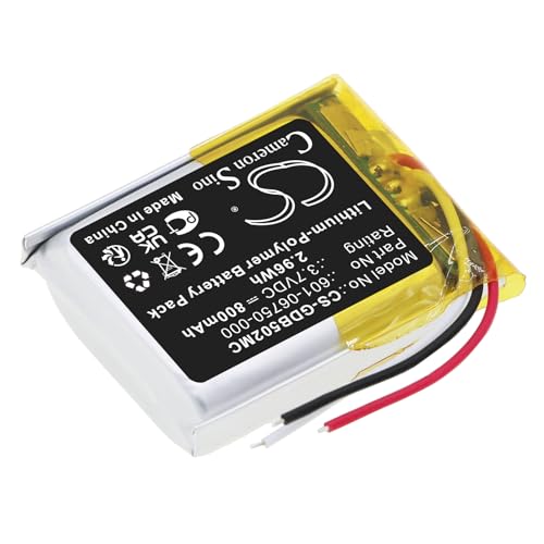 TECHTEK Batería 800mAh Compatible con [GoPro] Hero 4 Session, Hero 5 Session, HWMR1, HWPR1, CHDHS 101, CHDHS 501 sustituye 601 06750 000, 601 06750 101, 601 10257 000 FBA