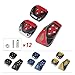 WHSDBPXP Brake Pedal Car Styling Racing Pedals Universal Automatic Set Kit car Foot Pads(Automatic Red Set)