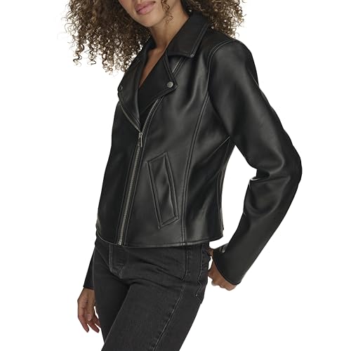 Levi's Women's Moto Jacket With Welt Pockets, Black, Small3