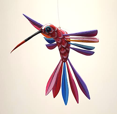 Alkimia Inc Mexican Alebrije Hummingbird Wood Carving Handcrafted Sculpture #TOP4